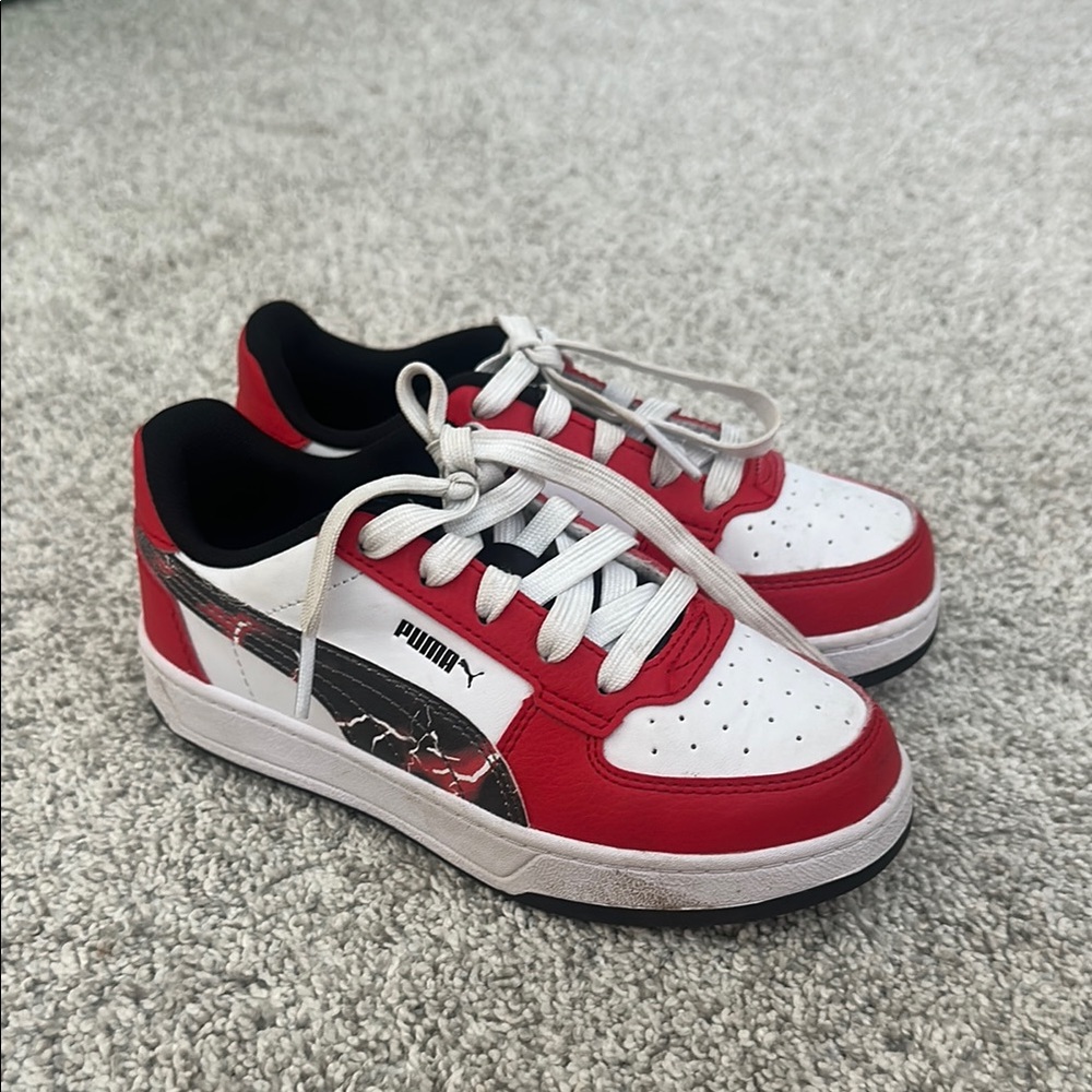 Puma Red and White Classic Sneakers
